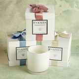 B's Knees Fragrance Co. B's Knees 3 Wick White Glass Candle