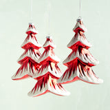 Sullivans RED FROSTED TREE ORNAMENT