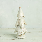 Creative Co-op NORTHERN LODGE REACTIVE GLAZE STONEWARE TREE Cream 7.5