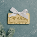 Sidebar Designs GOLD LAST SUPPER ORNAMENT White Ribbon