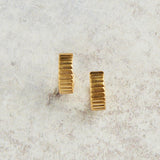 Virtue MINI GEAR HUGGIE EARRINGS Gold