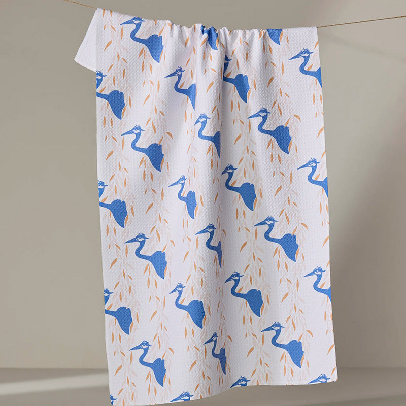 Geometry BLUE HERON TEA TOWEL