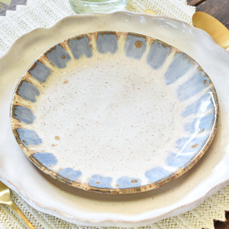 Etta B Pottery FARMHOUSE ROUND SALAD PLATE Blue Willow