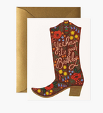 Rifle Paper Co BIRTHDAY BOOT CARD