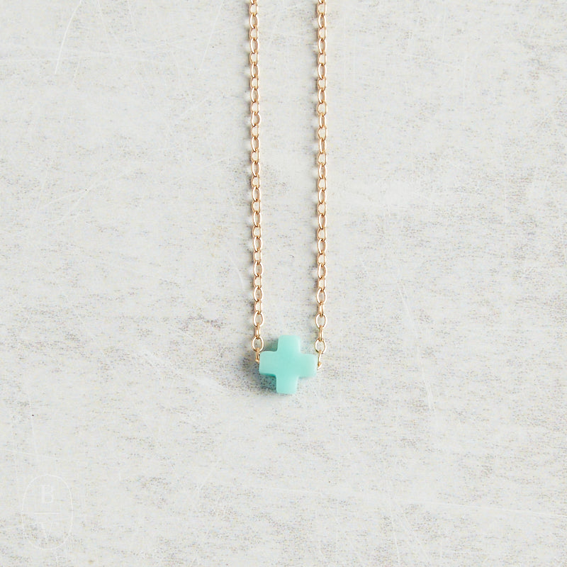 eNewton Design SIGNATURE CROSS SMALL NECKLACE Mint 16