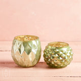 Creative Co-op HOLIDAY MERCURY GLASS VOTIVE HOLDER