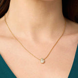 Julie Vos LUNA TEARDROP DELICATE NECKLACE