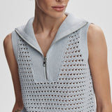 Varley BAINS HALF ZIP TANK Plein Blue