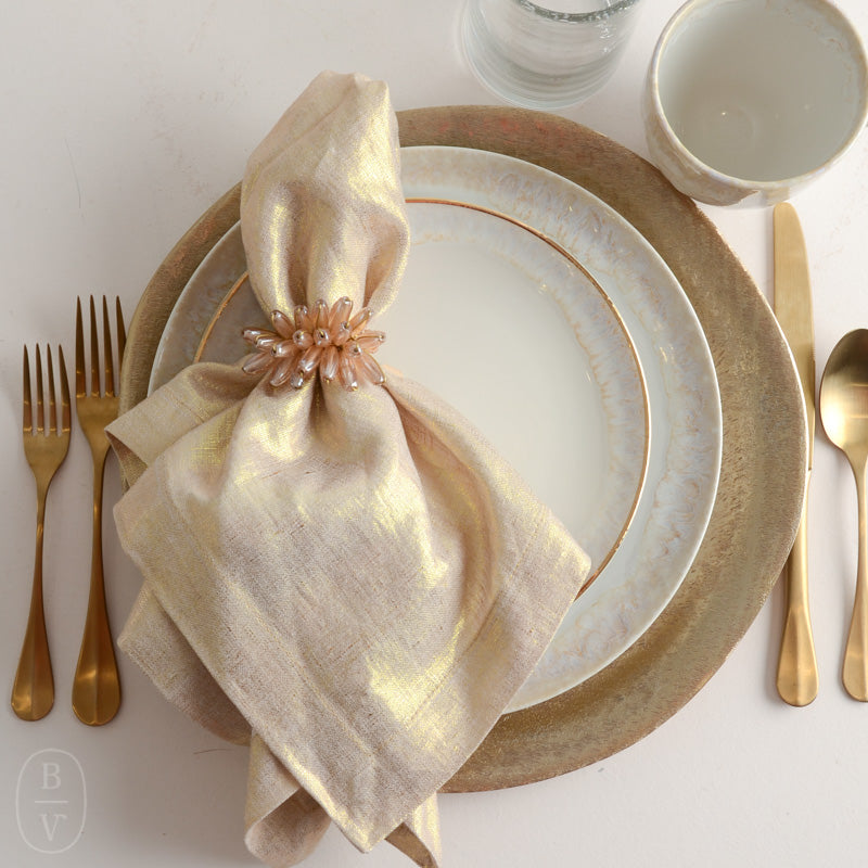 Kim Seybert METALLIC LINEN NAPKIN