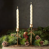 Creative Co-op UNSCENTED DOT TAPER CANDLE SET OF 2
