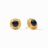 Julie Vos CABOCHON STUD Obsidian Black