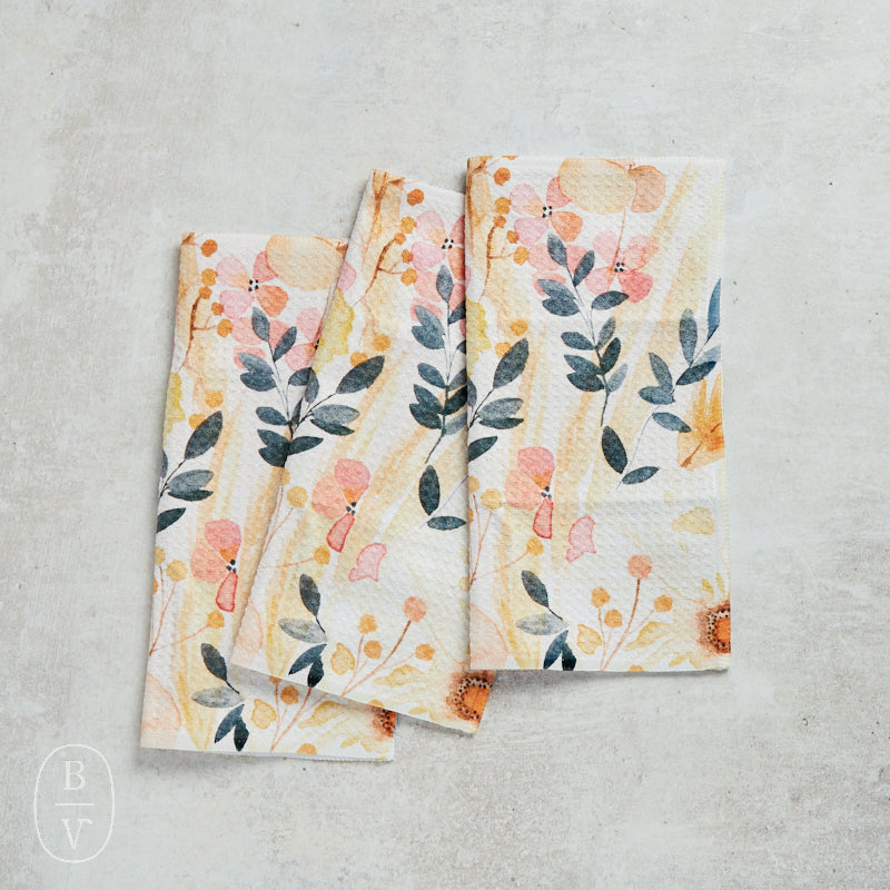 Geometry SLEEPY FIELDS DISHCLOTH SET OF 3