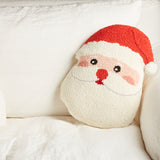 Peking Handicraft SANTA FACE SHAPED HOOKED PILLOW