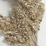 Raz Imports GLITTERED CHAMPAGNE PINE SPRAY 30