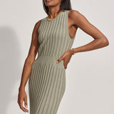 Varley FLORIAN KNIT DRESS Seagrass