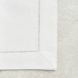 Saro Trading Co CLASSIC HEMSTITCHED SQUARE NAPKIN White