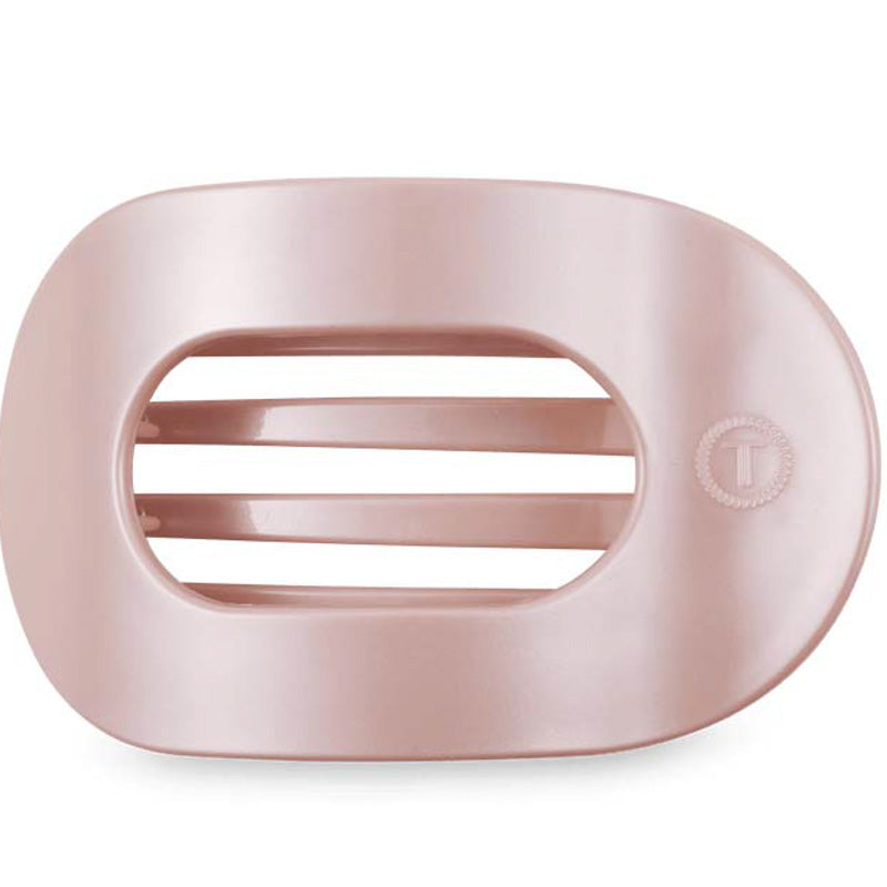 Teleties FLAT ROUND CLIP Pearly Pink Large