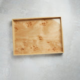 Creative Co-op NATURAL WOOD VENEER TRAY WITH HANDLE 19.5