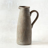 K and K Interiors TERRACOTTA PITCHER WITH BRONZE GLAZE 16.5