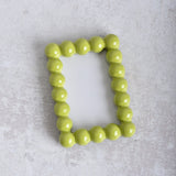 Hazel Mazel HM RESIN BEADED PICTURE FRAME MAGNET Lime Rectangle