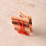 BOW BOOKSTACK CLAW HAIR CLIP