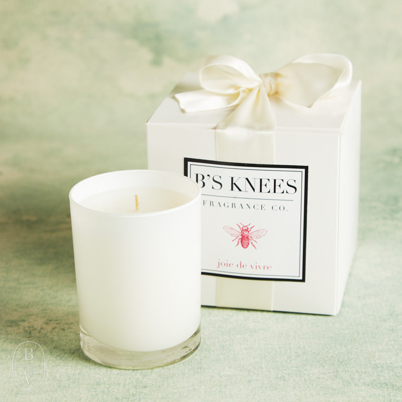 B's Knees Fragrance Co. 1 WICK CANDLE White Joie De Vivre