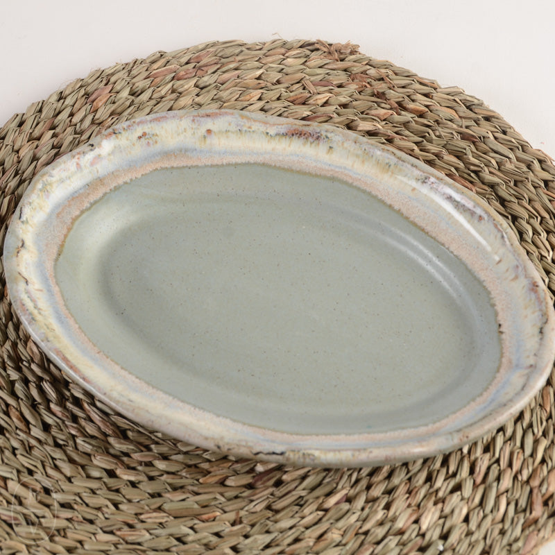 Etta B Pottery SMALL OVAL PLATTER Peaceful