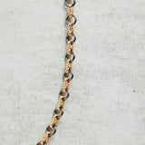 CV Designs GUNMETAL/GOLD SMALL LINKS NECKLACE - CVNGMGS