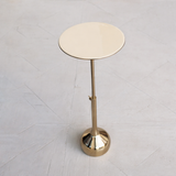 Creative Co-op ENAMELED ADJUSTABLE GOLD TABLE