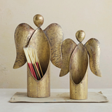 Creative Co-op METAL ANGEL CONTAINER