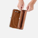 Hobo LAUREN CLUTCH WALLET Polished Leather Truffle