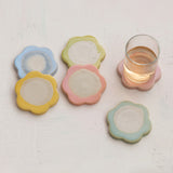 Creative Co-op CRACKLE GLAZE STONEWARE FLOWER TRIVET