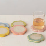 Creative Co-op CRACKLE GLAZE STONEWARE FLOWER TRIVET