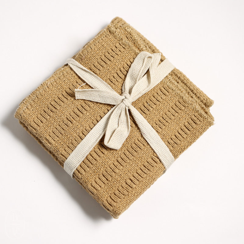 Bloomingville WOVEN COTTON SLUB DISH CLOTHS SET OF 3