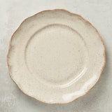 Etta B Pottery RIMMED ROUND DINNER PLATE Chantilly Cream