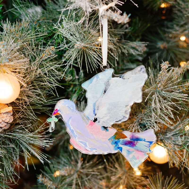 Lauren Dunn ACRYLIC DOVE OF PEACE ORNAMENT