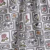 Geometry FLORAL POSTAGE STAMPS TEA TOWEL