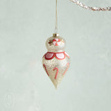 HAND PAINTED ANTIQUE FINISH GLASS ORNAMENT