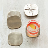Creative Co-op GOLD ALUMINUM COASTERS SET OF 4