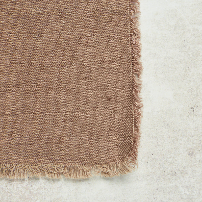 Deborah Rhodes WASHED FRINGE EDGE LINEN NAPKIN Slate 21
