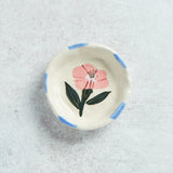 Creative Co-op HAND PAINTED FLOWER DISH Light Blue