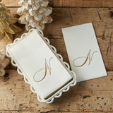 Creative Co-op STONEWARE SCALLOPED NAPKIN HOLDER