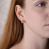 Golden Stella BRASS LOVE KNOT STUDS Gold