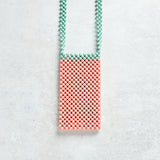 Creative Co-op BEADED TWO TONE CROSSBODY PHONE CASE Matte Coral