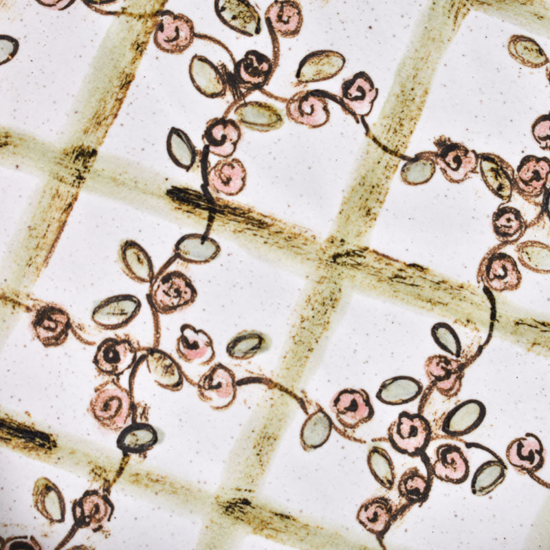 Etta B Pottery ROSE PLAID CHARCUTERIE