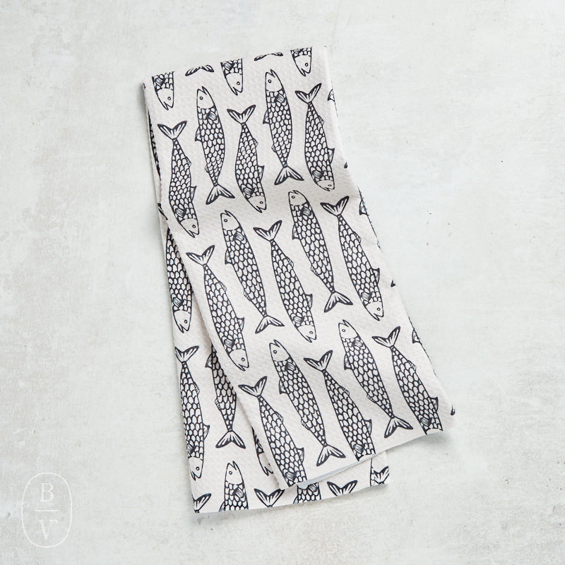 Geometry FISH FRIENDS TEA TOWEL