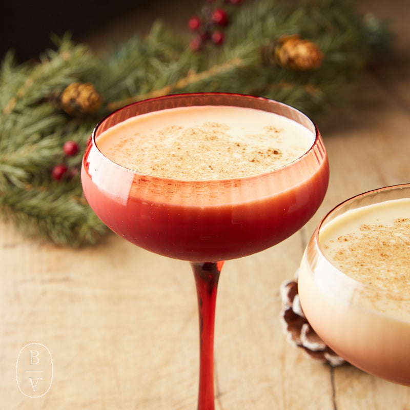 Creative Co-op HOLIDAY STEMMED CHAMPAGNE COUPE GLASS