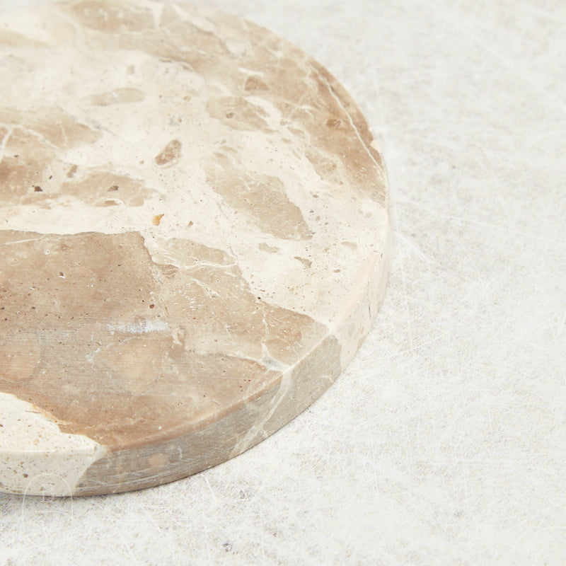 Mudpie TAN MARBLE COASTER SET