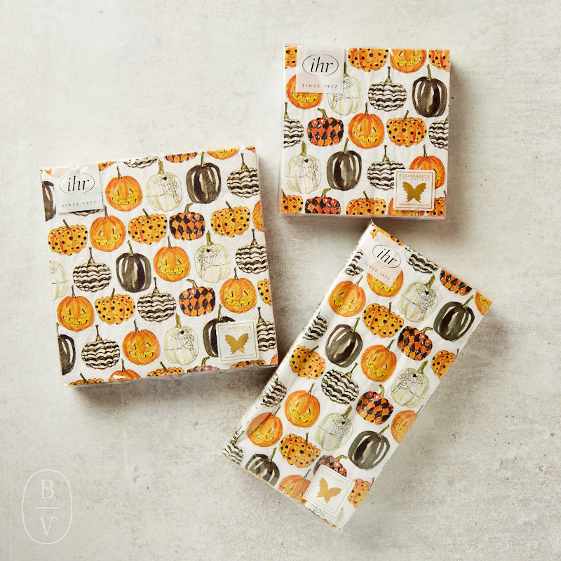 Boston International HALLOWEEN PUMPKIN PATTERN COCKTAIL NAPKIN