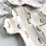 Etta B Pottery COTTAGE STRIPE CROSS
